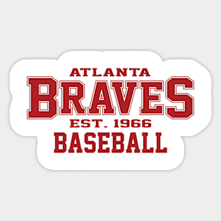 Braves Atlanta Baseball Sticker